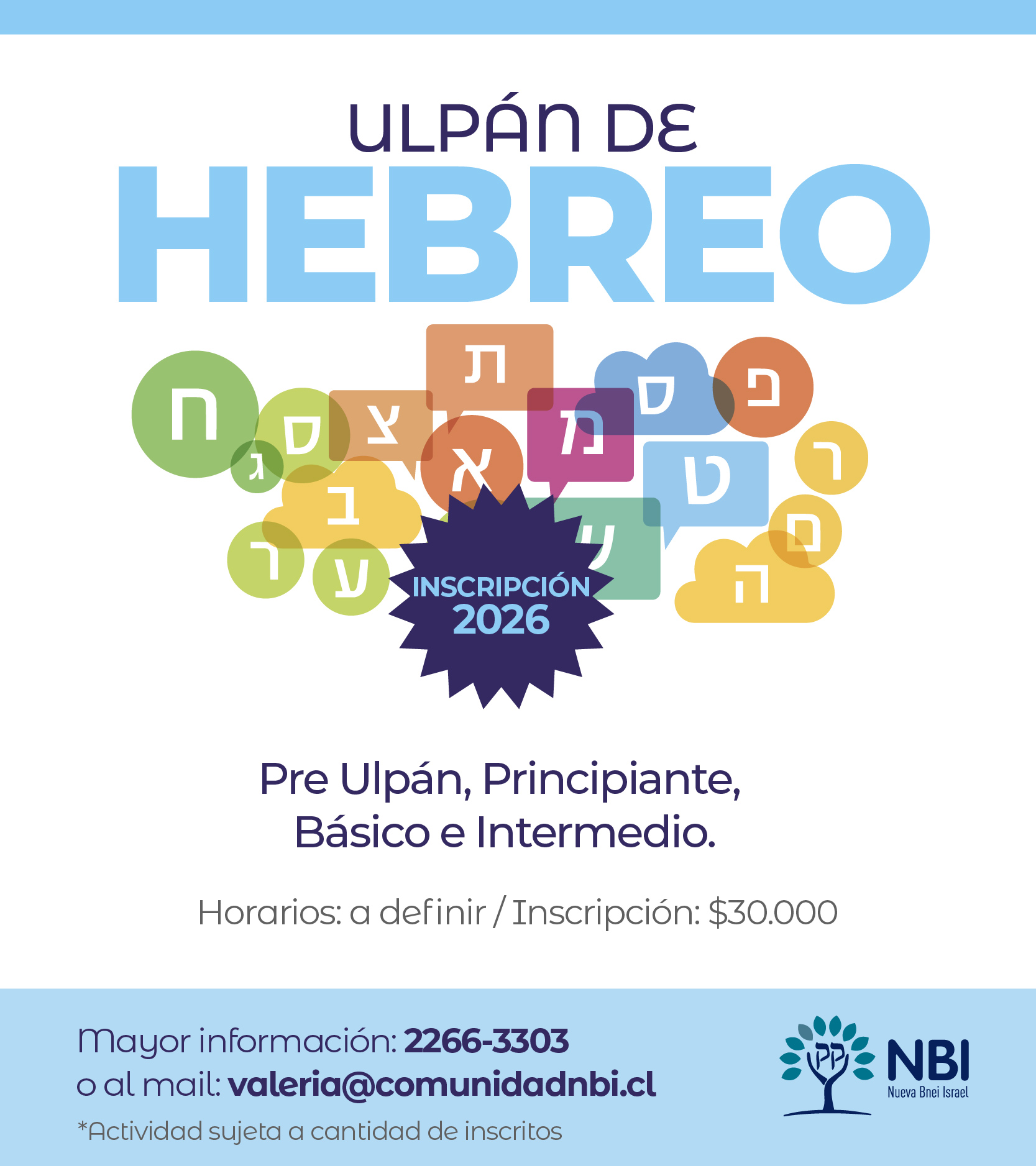 Ulpán de Hebreo NBI 2026 01